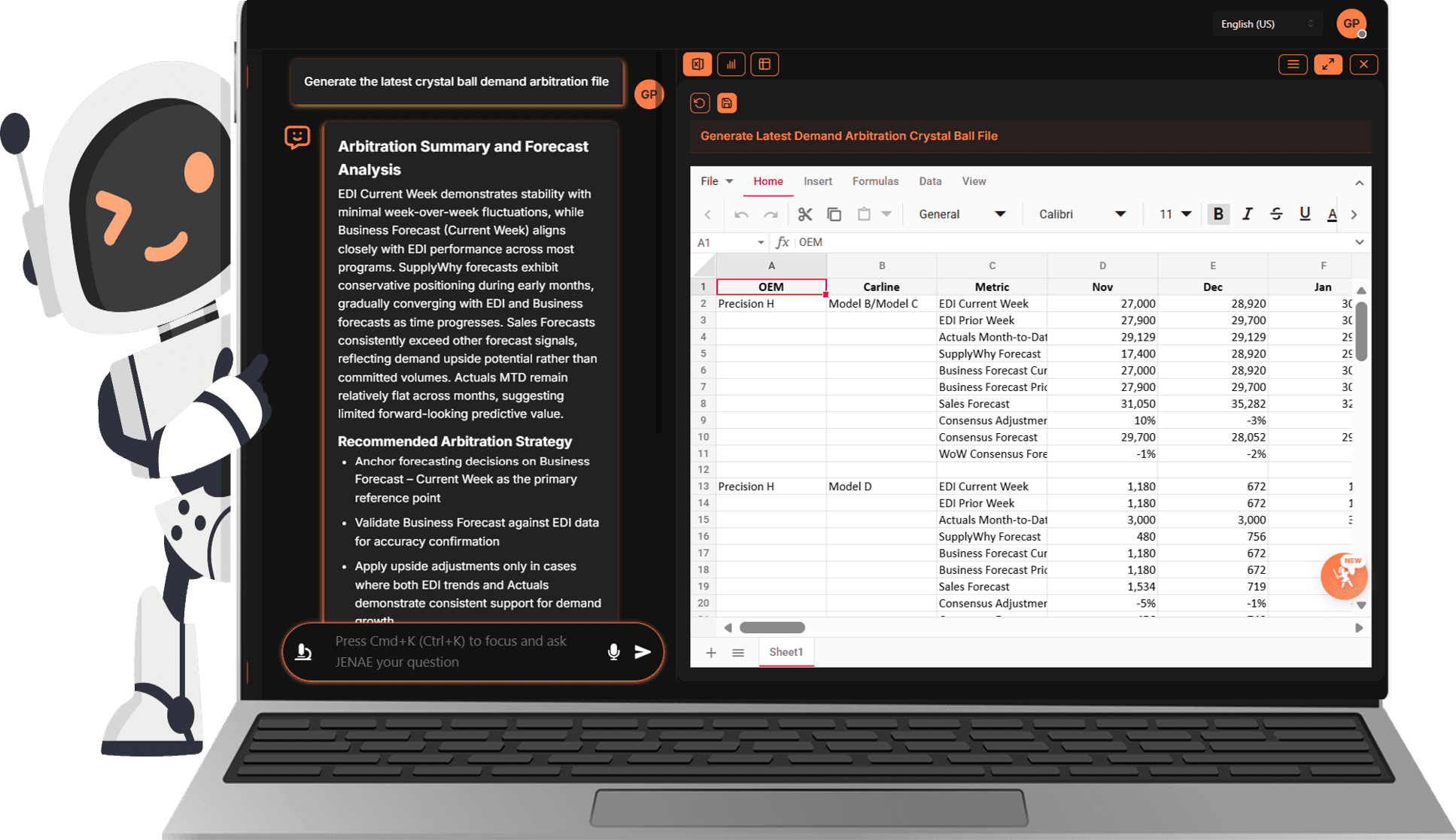Jenae℠ AI System Interface